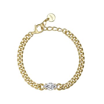Lara marquise curb-link bracelet 1ct