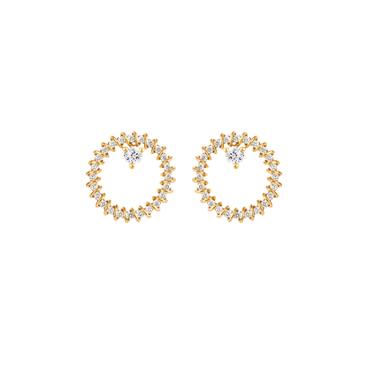 Blue spiral earrings