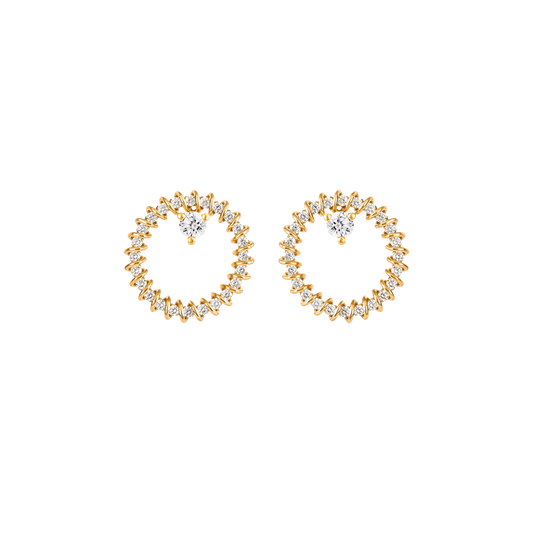 Blue spiral earrings